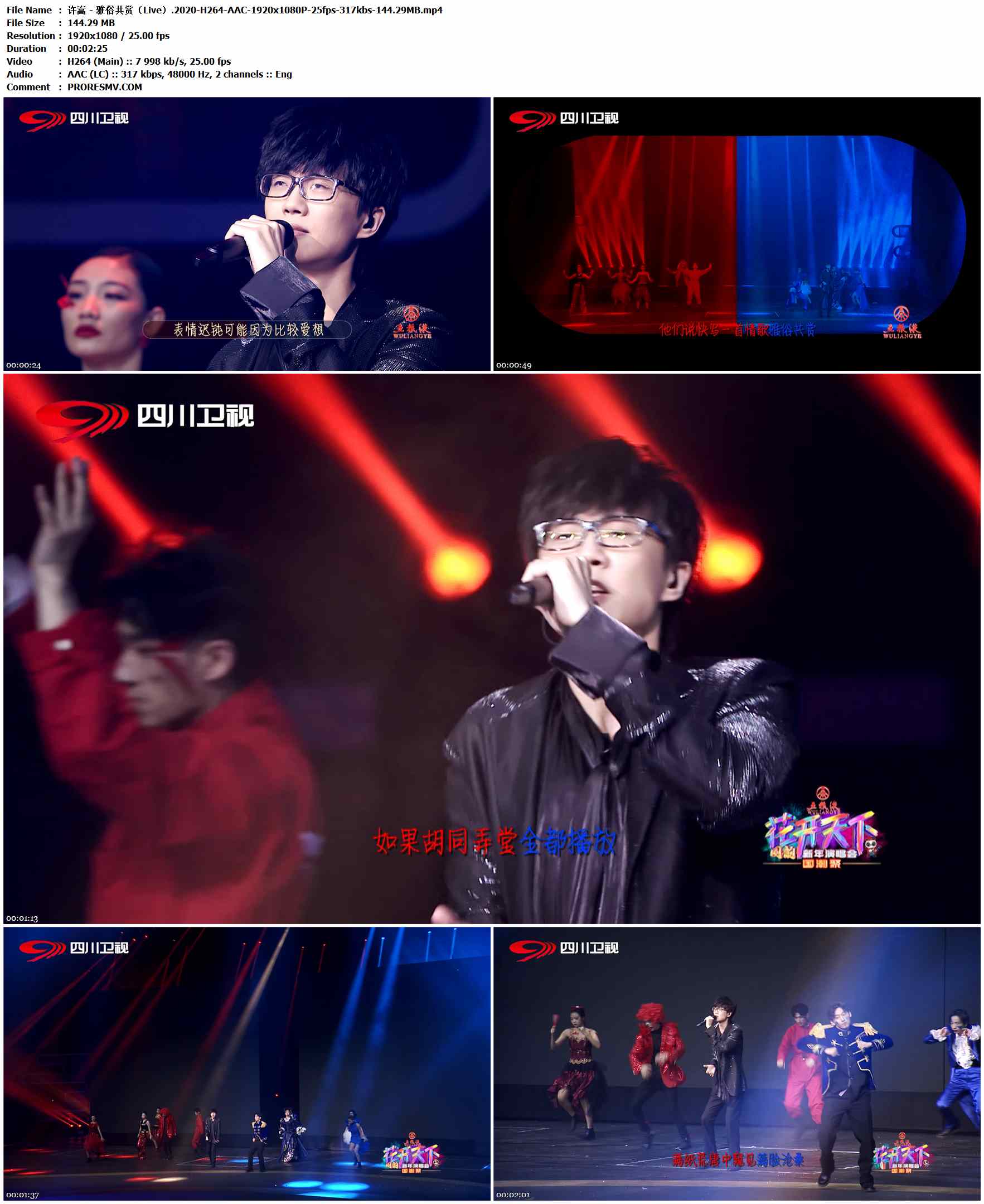 许嵩 - 雅俗共赏（Live）.2020-H264-AAC-1920x1080P-25fps-317kbs-144.29MB官方MV_高清MV